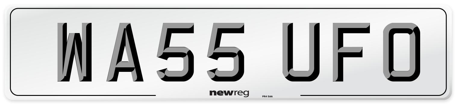 WA55 UFO Number Plate from New Reg